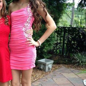 Jodi Kristopher Pink Cocktail/ Homecoming Dress